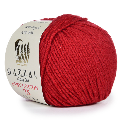 Купить пряжу GAZZAL Baby Cotton 25 цвет 3439 производства фабрики GAZZAL