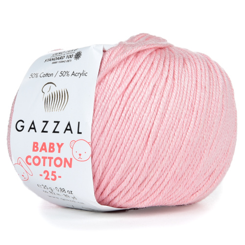 Купить пряжу GAZZAL Baby Cotton 25 цвет 3444 производства фабрики GAZZAL