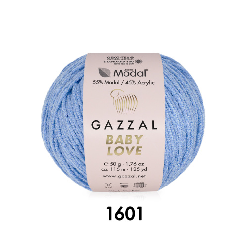 Купить пряжу GAZZAL Baby Love цвет 1601 производства фабрики GAZZAL