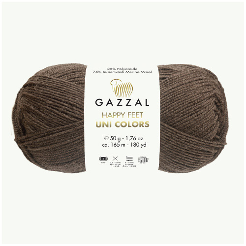 Купить пряжу GAZZAL Happy Feet Uni Colors цвет 3557 производства фабрики GAZZAL