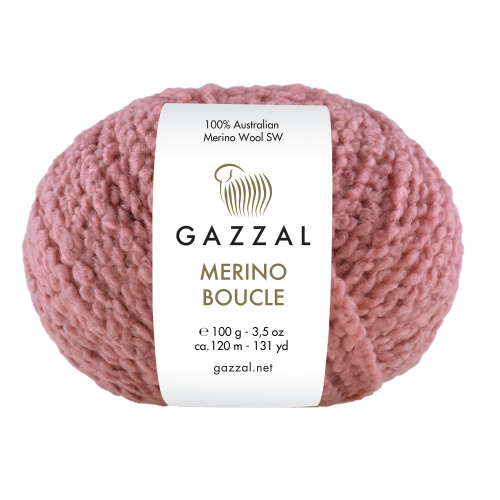 Купить пряжу GAZZAL Merino Boucle цвет 3768 производства фабрики GAZZAL