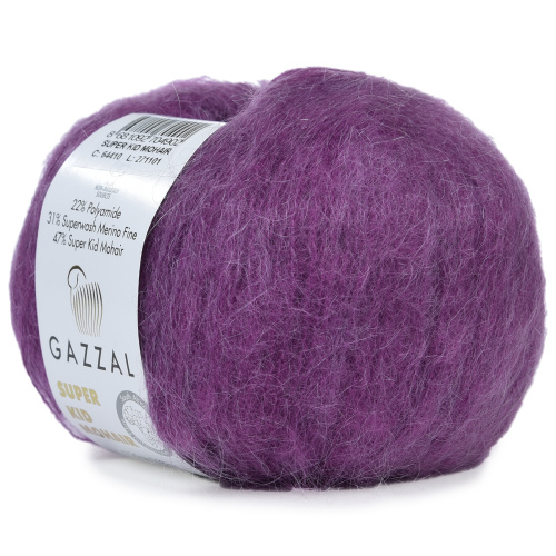 Купить пряжу GAZZAL Super Kid Mohair цвет 64410 производства фабрики GAZZAL