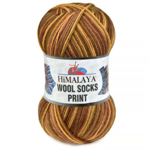 Купить пряжу HiMALAYA WOOL SOCKS PRINT цвет S17-01 производства фабрики HiMALAYA