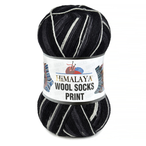 Купить пряжу HiMALAYA WOOL SOCKS PRINT цвет S41-02 производства фабрики HiMALAYA