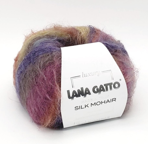 Купить пряжу LANA GATTO SILK MOHAIR PRINT цвет 9202 производства фабрики LANA GATTO