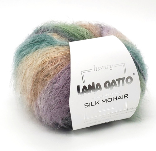 Купить пряжу LANA GATTO SILK MOHAIR PRINT цвет 9204 производства фабрики LANA GATTO