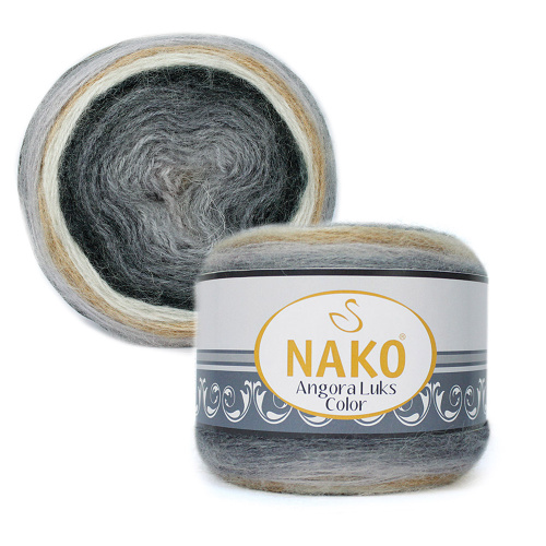 Купить пряжу NAKO ANGORA LUKS COLOR цвет 81914 производства фабрики NAKO
