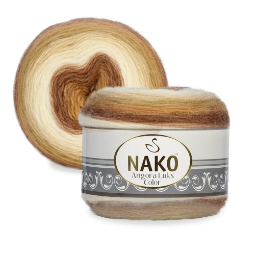 Купить пряжу NAKO ANGORA LUKS COLOR цвет 82359 производства фабрики NAKO