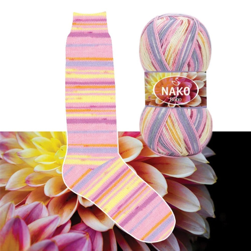Купить пряжу NAKO BOHO KONSEPT цвет 82135 производства фабрики NAKO