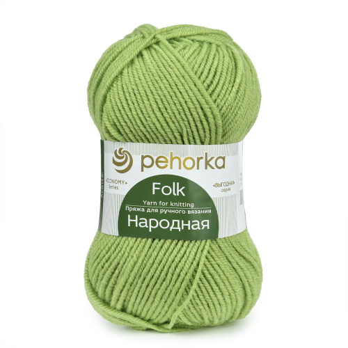 Купить пряжу ПЕХОРСКИЙ ТЕКСТИЛЬ Народная цвет 342-Св.горох производства фабрики ПЕХОРСКИЙ ТЕКСТИЛЬ