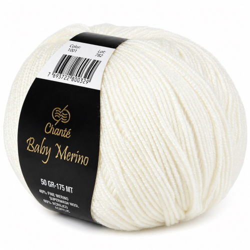 Купить пряжу Сhanté Baby Merino цвет 1001 производства фабрики Сhanté
