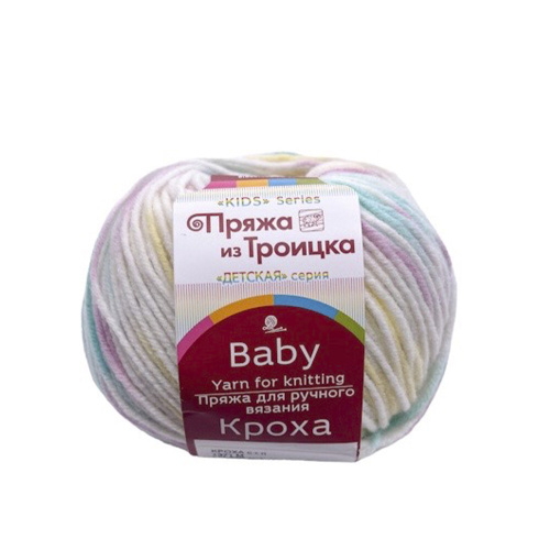 Купить пряжу ТРОИЦКАЯ Кроха (секционная) цвет (с+п) (1371м) производства фабрики ТРОИЦКАЯ