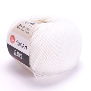 Купить пряжу YARNART Jeans Yarnart цвет 01 производства фабрики YARNART