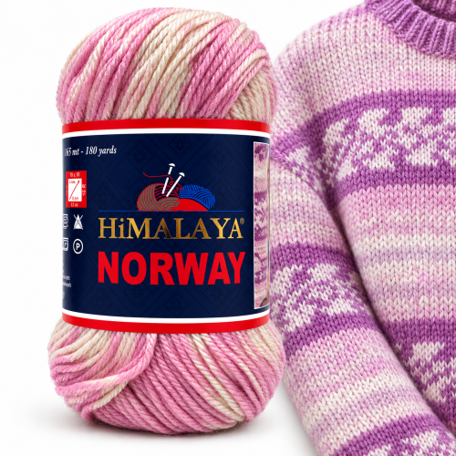 Купить пряжу HiMALAYA NORWAY цвет 51516 производства фабрики HiMALAYA