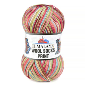 Купить пряжу HiMALAYA WOOL SOCKS PRINT цвет S42-14 производства фабрики HiMALAYA