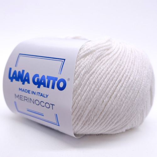 Купить пряжу LANA GATTO MERINOCOT цвет 10001 производства фабрики LANA GATTO