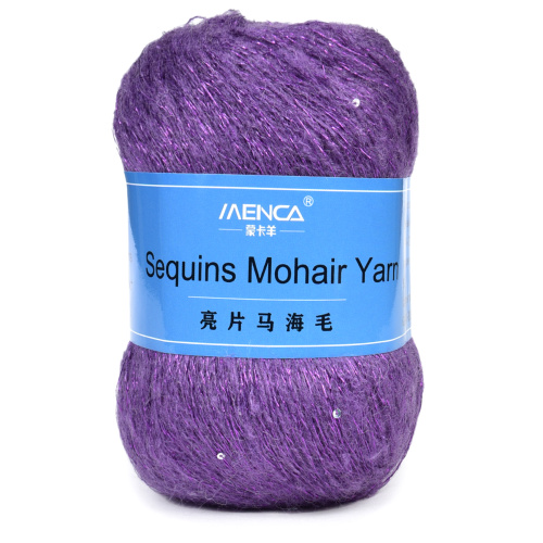 Купить пряжу Menca Sequins Mohair Yarn цвет 12 производства фабрики Menca