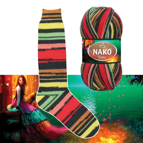 Купить пряжу NAKO BOHO KONSEPT цвет 82231 производства фабрики NAKO
