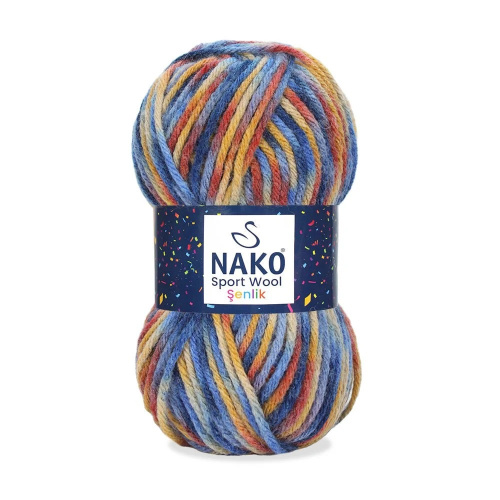 Купить пряжу NAKO SPORT WOOL SENLIK цвет 87743 производства фабрики NAKO