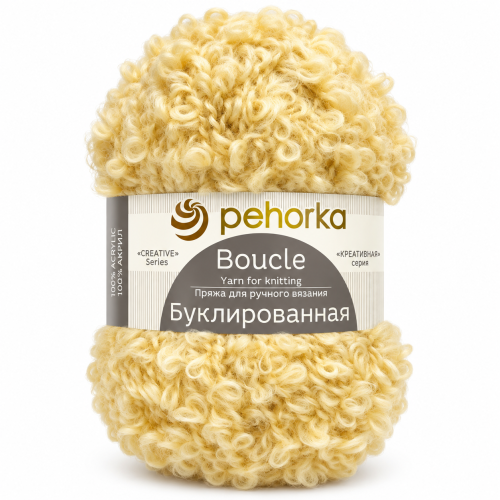 Купить пряжу ПЕХОРСКИЙ ТЕКСТИЛЬ Буклированная цвет 1696- Марципан производства фабрики ПЕХОРСКИЙ ТЕКСТИЛЬ