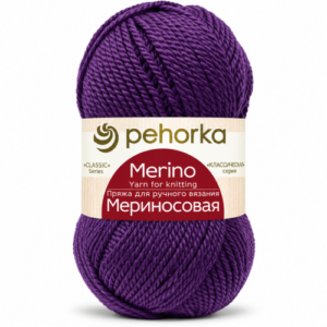 Купить пряжу ПЕХОРСКИЙ ТЕКСТИЛЬ МЕРИНОСОВАЯ цвет 191-Ежевика производства фабрики ПЕХОРСКИЙ ТЕКСТИЛЬ