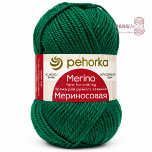 Купить пряжу ПЕХОРСКИЙ ТЕКСТИЛЬ МЕРИНОСОВАЯ цвет 511-Зелёнка производства фабрики ПЕХОРСКИЙ ТЕКСТИЛЬ