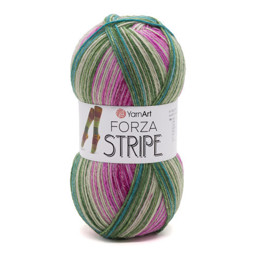 Купить пряжу YARNART Forza Stripe цвет 2808 производства фабрики YARNART